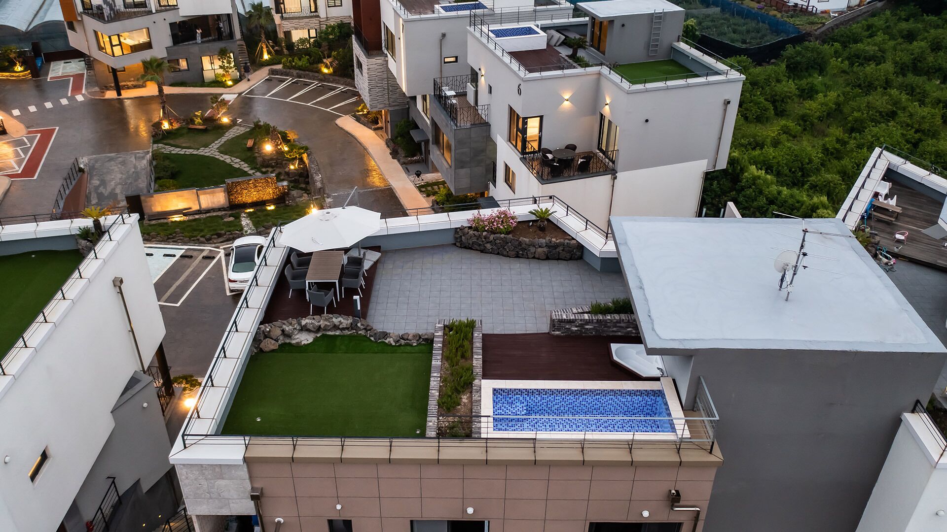 Familien-Suite, Bergblick | Terrasse/Patio
