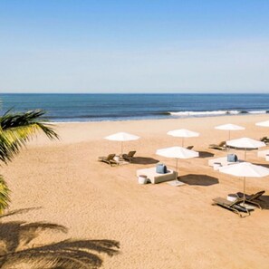 Sun loungers, beach towels