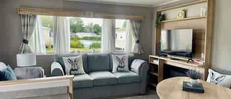 Télévision, cheminée