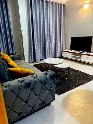 TV - 1 bed-uganda-2people-wifi-closetocity-parking (Kampala)
