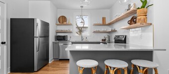 Modern Farmhouse Flat with Brewery Next Door!