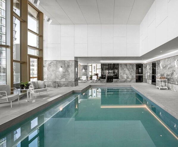 Indoor pool, a heated pool