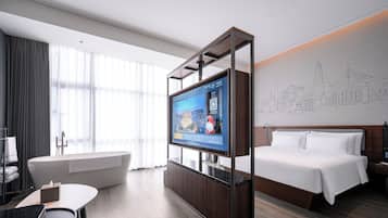 Free minibar, in-room safe, blackout curtains, soundproofing