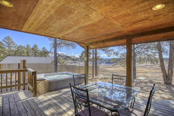 Epic views from this Hot Tub and covered deck