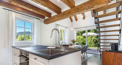 Maison de vacances 'Die Alte MĂŒhle Am Hanselishof' avec vue sur la montagne