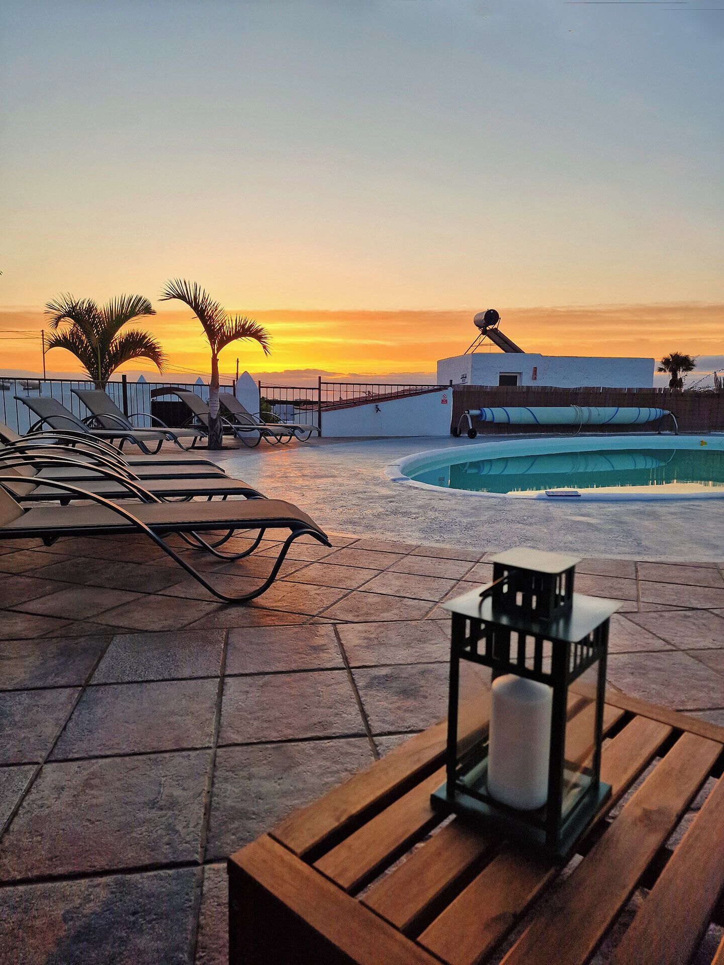 Piscine extérieure, piscine chauffée