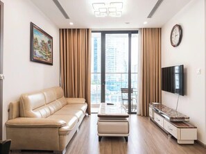 Familieleilighet, byutsikt | Oppholdsområde