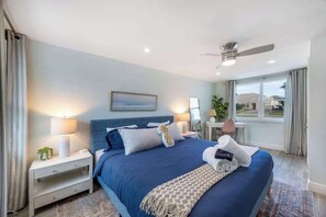 4 habitaciones, tabla de planchar con plancha, cuna de viaje y wifi