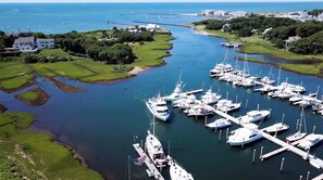 Enjoy waterfront views and easy access to boating activities from this marina.