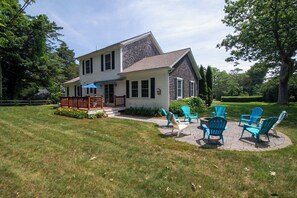 Terrace/patio - Spacious home with deck and fire pit! (Brewster)