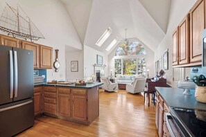 Fridge, microwave, oven, stovetop - Walk to beach, Secluded and private home and backyard! (Brewster)