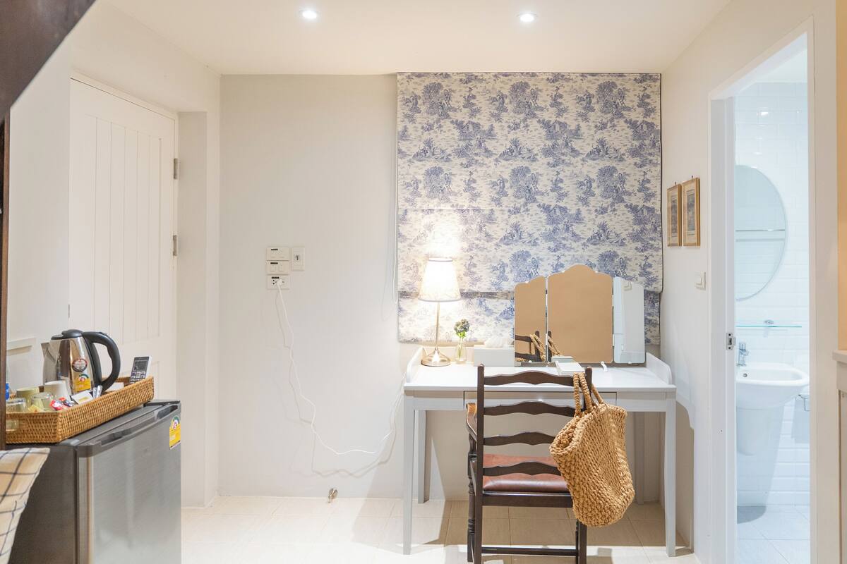 Family Triple Room, Balcony, Garden View | In-room safe, desk, iron/ironing board (on request), WiFi (free)