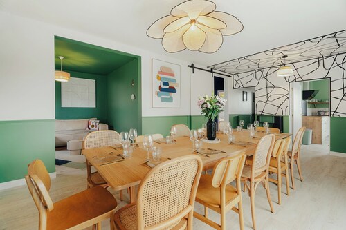 Maison 12 pers avec grand jardin, Dinard, St-Malo, plage 6 min, animaux acceptés