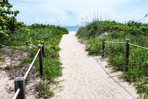 Chaises longues, serviettes de plage