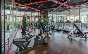 Fitness facility - Pleasing Studio Apartment in Miraclz Tower, Arjan-Dubailand by Deluxe Holiday Homes (Dubai)