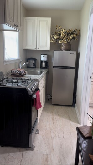 Refrigerador, horno, placa de cocina, cafetera/tetera