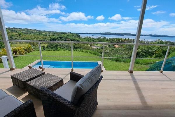 Garden view from upstairs terrace