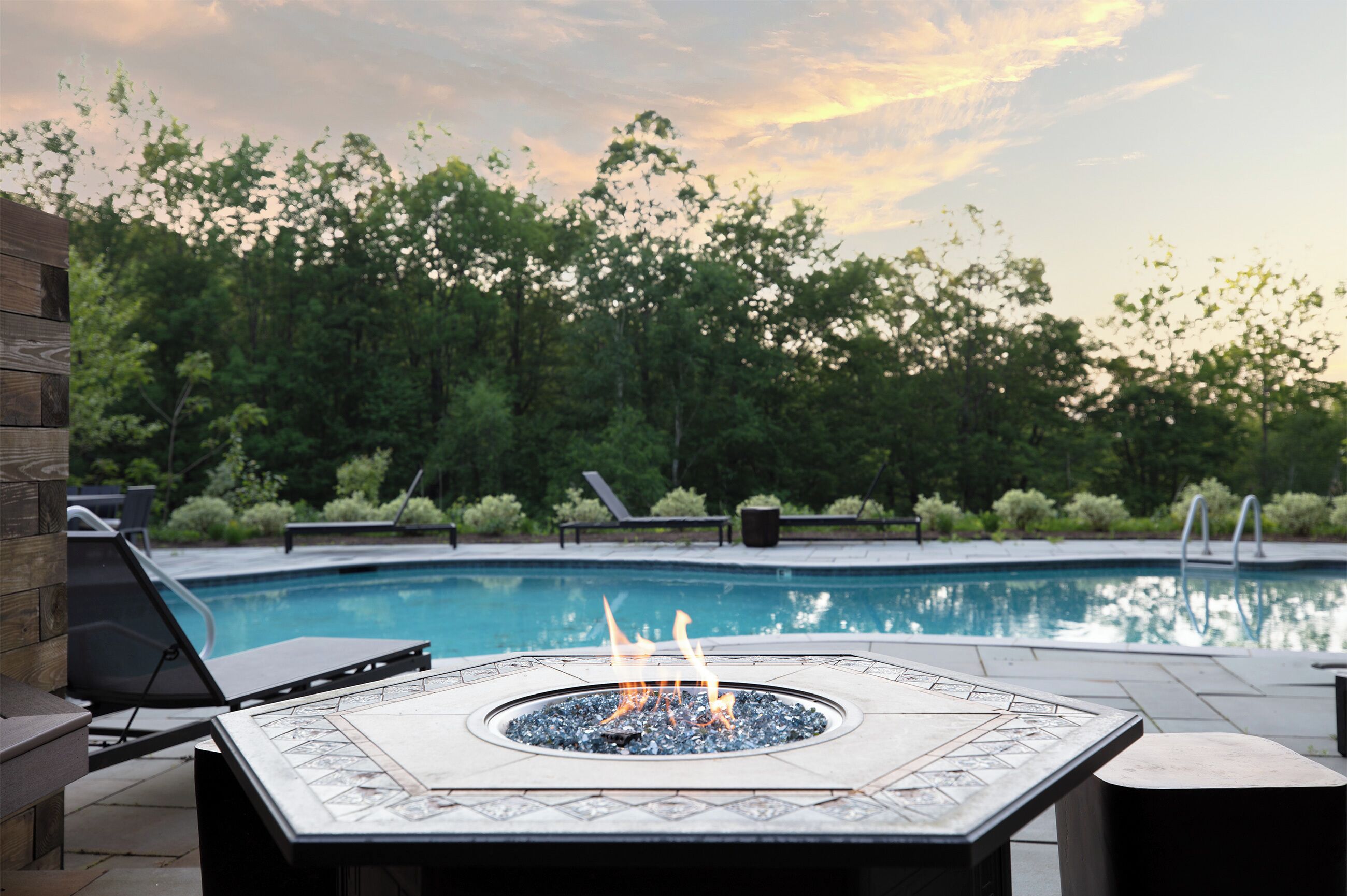 A heated pool