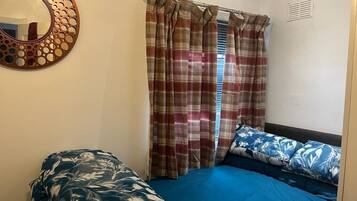 3 bedrooms, iron/ironing board, travel cot, WiFi