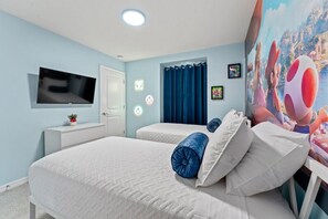 5 bedrooms, iron/ironing board, travel cot, WiFi