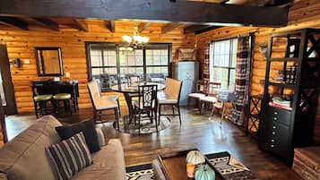 TV connectée, cheminée, livres, médiathÚque