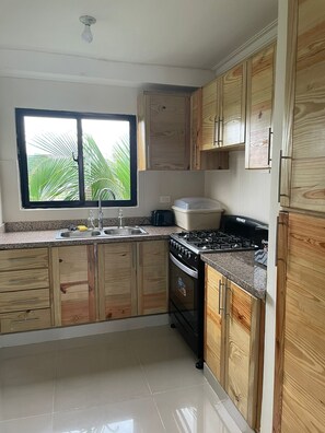 Microwave, oven, stovetop, cookware/dishes/utensils