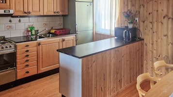 Fridge, oven, stovetop