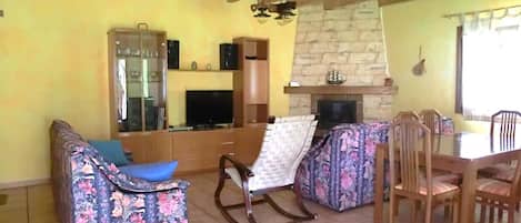 TV, fireplace, DVD player, table tennis