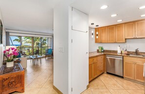 Luxury Condo, Ocean View, Beachside | Private kitchen | Coffee/tea maker, toaster, blender, spices - Modern & Central Oceanview Vistas (Kihei)