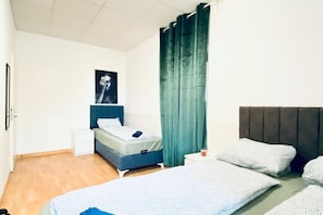 1 bedroom, iron/ironing board, bed sheets