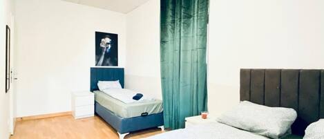 1 soveværelse, sengetøj