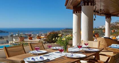 Villa in Kalkan, Panoramic Mediterranean Sea View, Sleeps 9