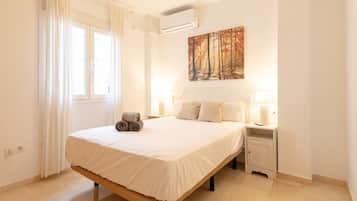 2 bedrooms, iron/ironing board, WiFi, bed sheets