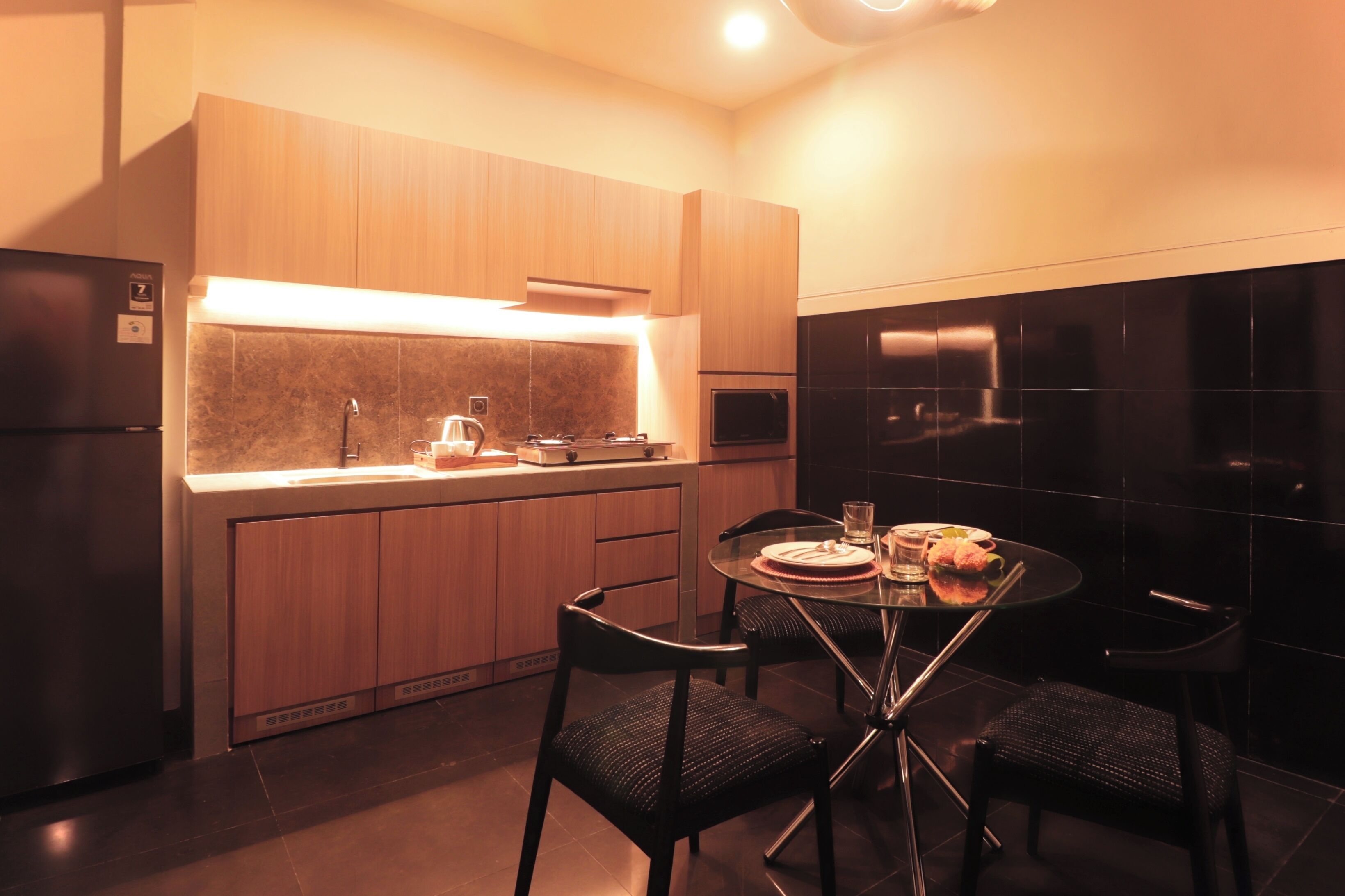 Estúdio luxo, sacada | Cozinha privada