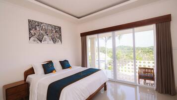 Vila Deluks, 1 Tempat Tidur King, balkon, pemandangan lembah | Seprai premium, selimut bulu angsa, dan tempat tidur Tempur-Pendic