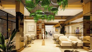 Lobby sitting area - Model Grand Inn (Ballari)