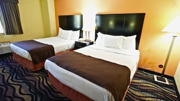 Family Studio Suite, Non Smoking (3 Queen Beds) | Desk, laptop workspace, iron/ironing board