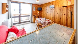 Interior - Modern 25m² studio for 4, at the foot of the slopes (Saint-François-Longchamp)