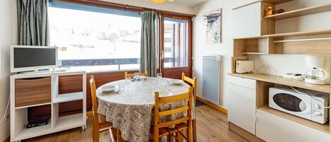 Fridge, microwave, dishwasher