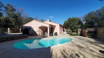 Piscina externa, piscina aquecida