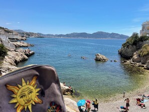 En la playa 