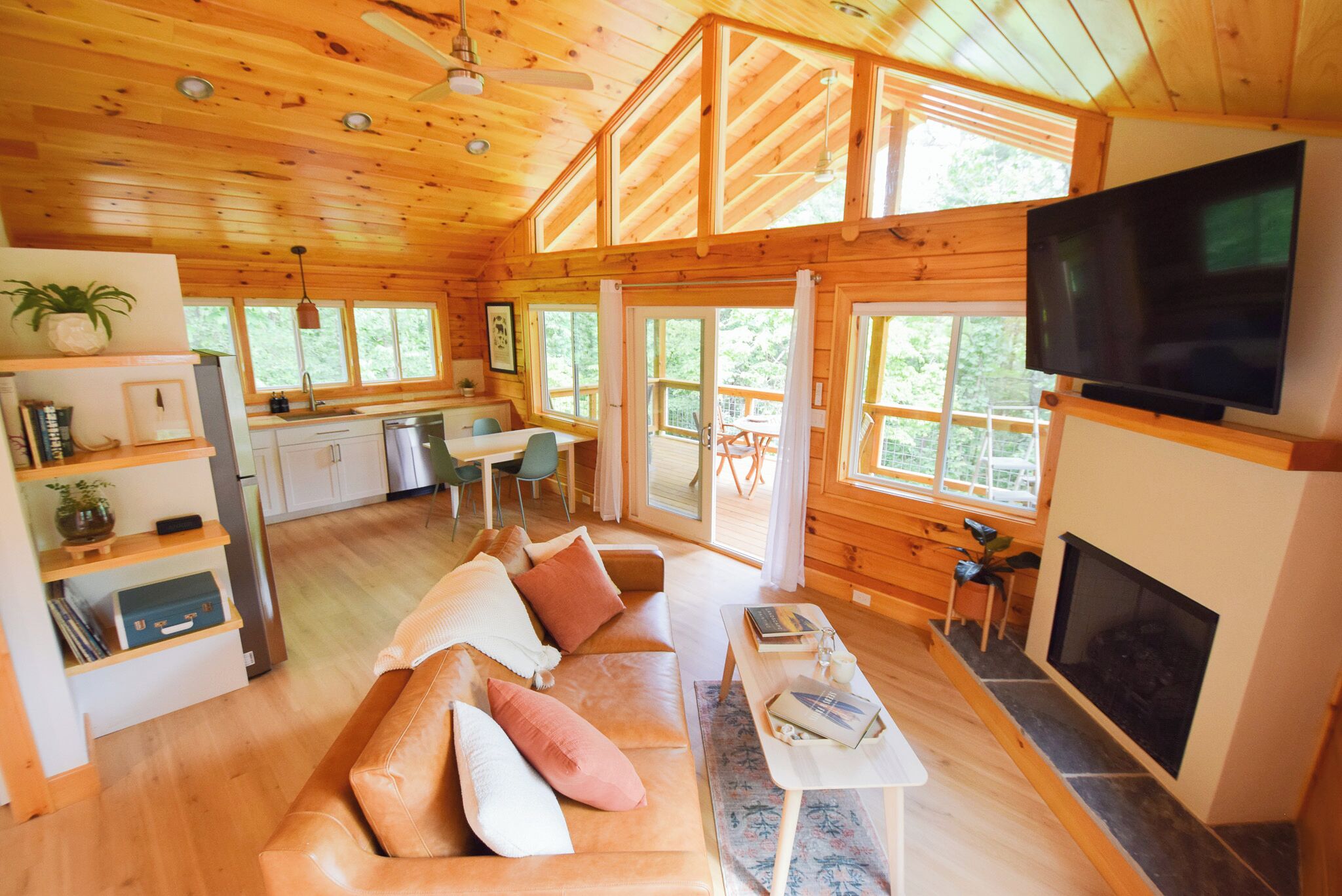 Smart TV, fireplace