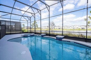 A heated pool - Dream 15BR Home Near Disney – 5824 (Orlando)