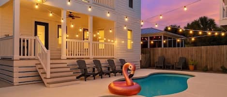 Outdoor pool, a heated pool