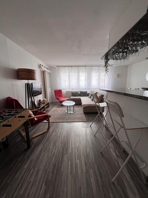 Living area - Large family apartment for 6 to 10 people (1 BB bed available) (Strasbourg)
