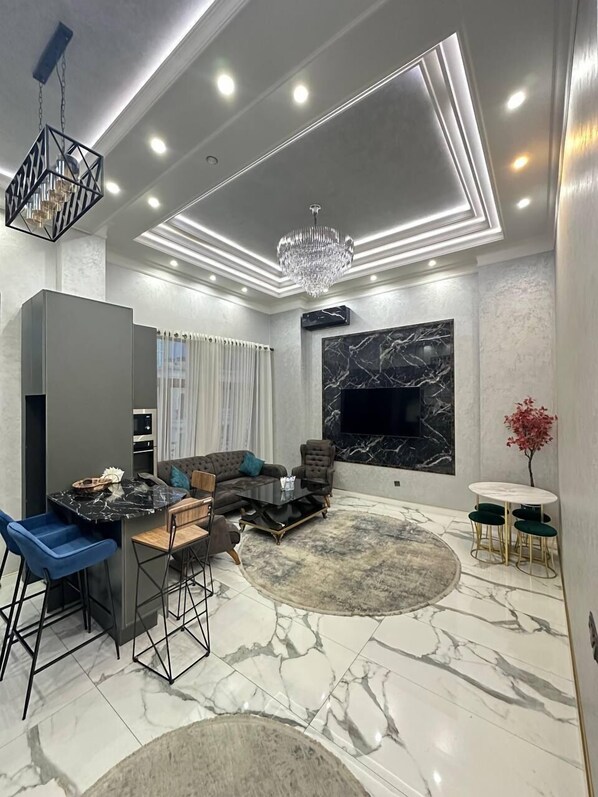 Family Condo, Balcony, City View | Living area - Tashkent city Bulevard 144 RNB estate (Tashkent)