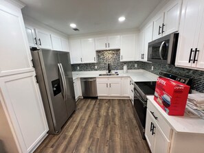 Microwave, oven, stovetop, dishwasher