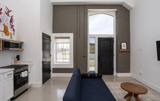 43-inch flat-screen TV with digital channels, Netflix, Hulu