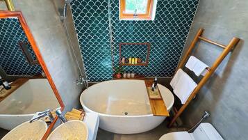 Free toiletries, hair dryer, slippers, towels