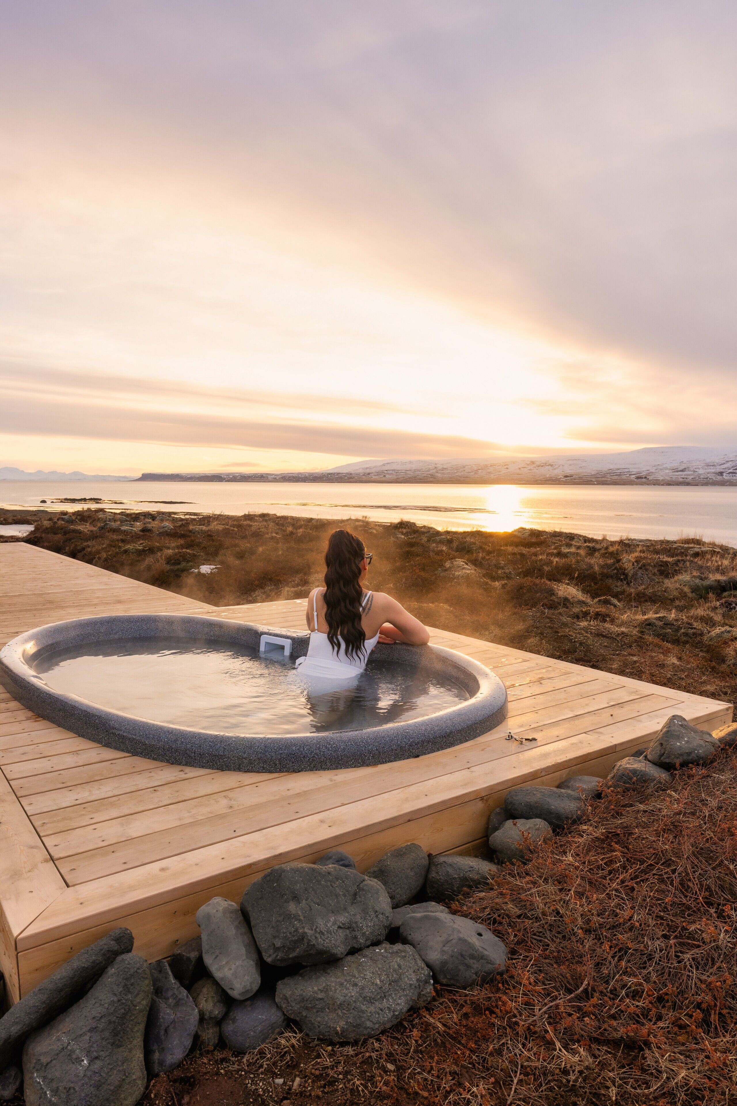 Cabin, Hot Tub, Sea View | Terrace/patio